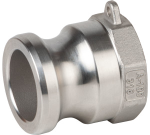 Racor Tipo A: Camlock Macho – Rosca Hembra ISO 7-1 (EN 10226-1).